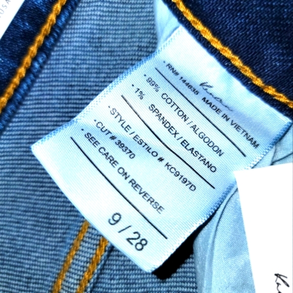 KanCan Blue Jeans Denim Pants Relaxed Fit Distressed Boyfriend Cuffed 9 28‎ - Picture 10 of 15